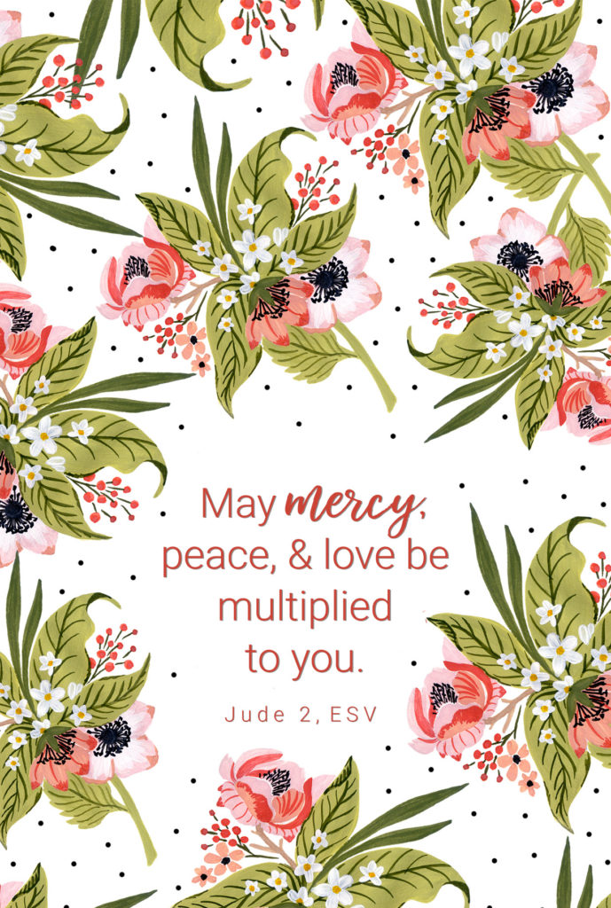 Mercy And Peace Free Scripture Printable Jude 2 Page Of Joy